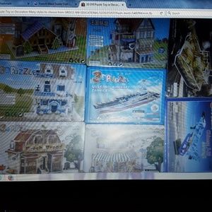 8 sets 3D DYI puzzle toy or decoration 8 styles